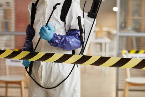 Professional Biohazard Cleanup technician working in Schooleys Mountain, NJ
